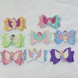 Cartoon glitter hair bow bundle  4 for  $20 or 8 for $40